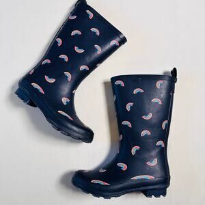 Navy Blue Rainbow Rainboots Sz 1